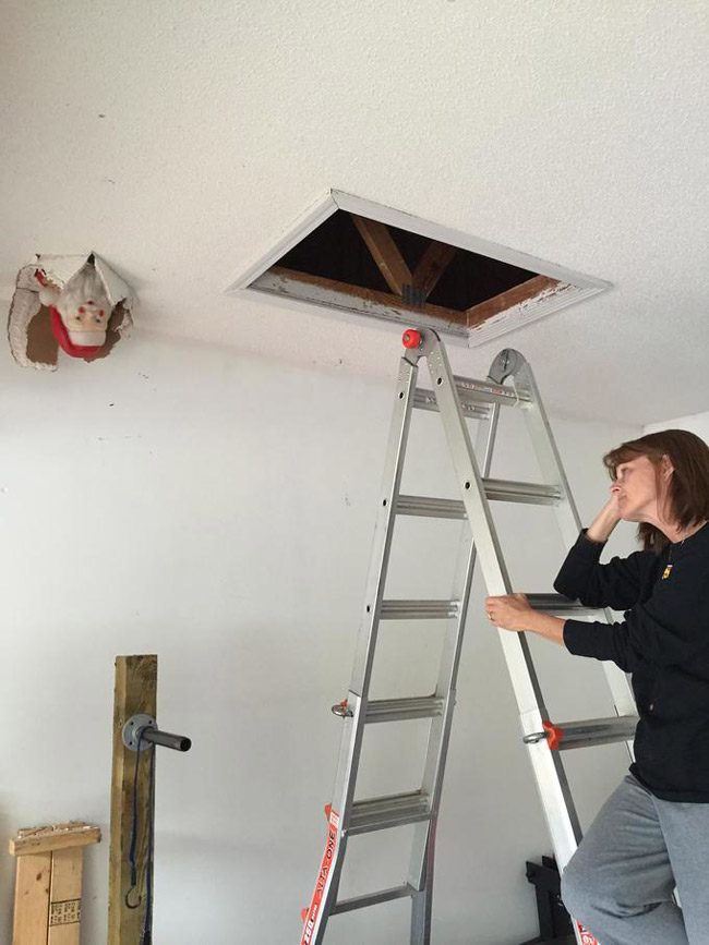 My mother was cleaning the attic