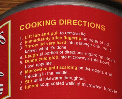 Accurate Soup Instructions