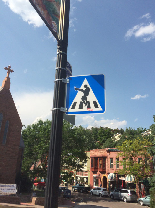 Ministry of Silly Walks Crossing Sign