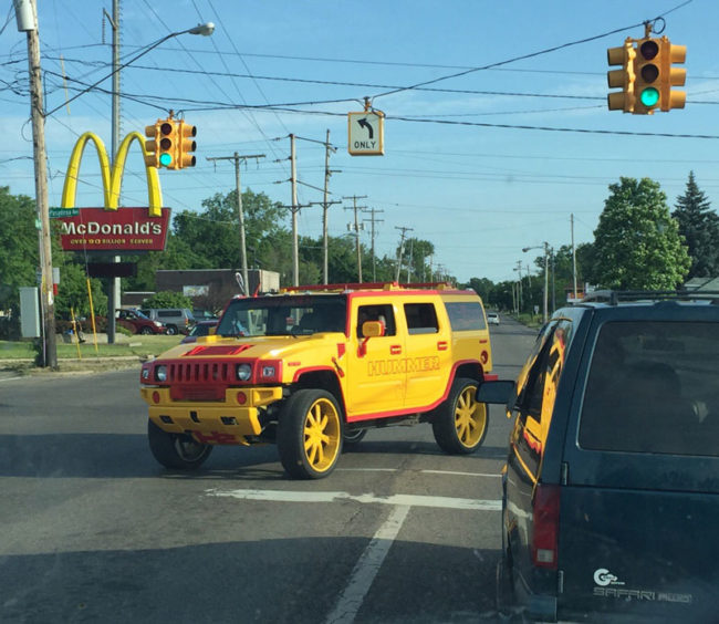 Ronald McDonald's new ride