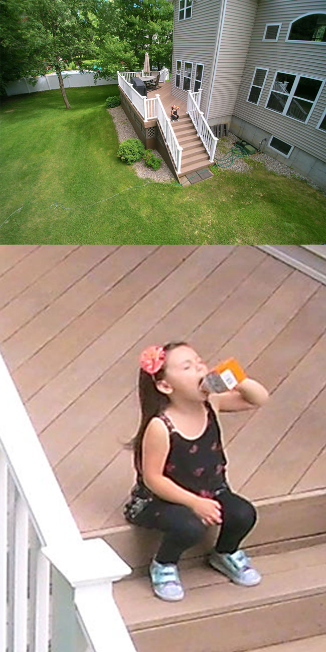 Was showing my niece my drone, but she seemed more focused on chugging goldfish crackers