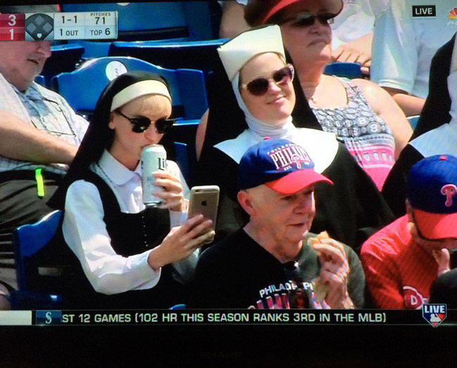 Who needs a sorority when you've got sisters like this? (Seen at Phillies game June 19, 2016)