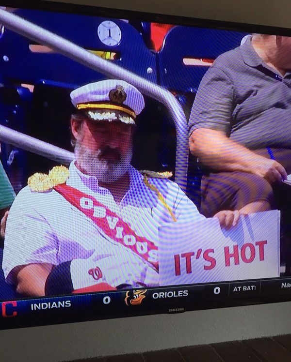 Captain Obvious at today's Padres vs. Nationals game
