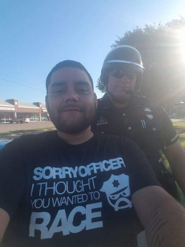 My friend got pulled over by the police today