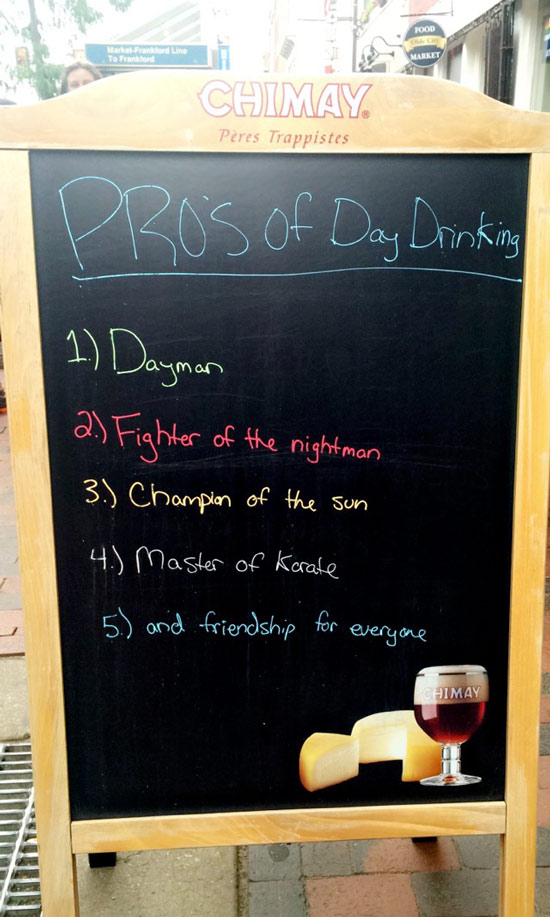 The pro's of day drinking