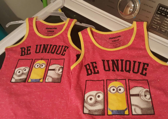 My wife got our daughters matching shirts