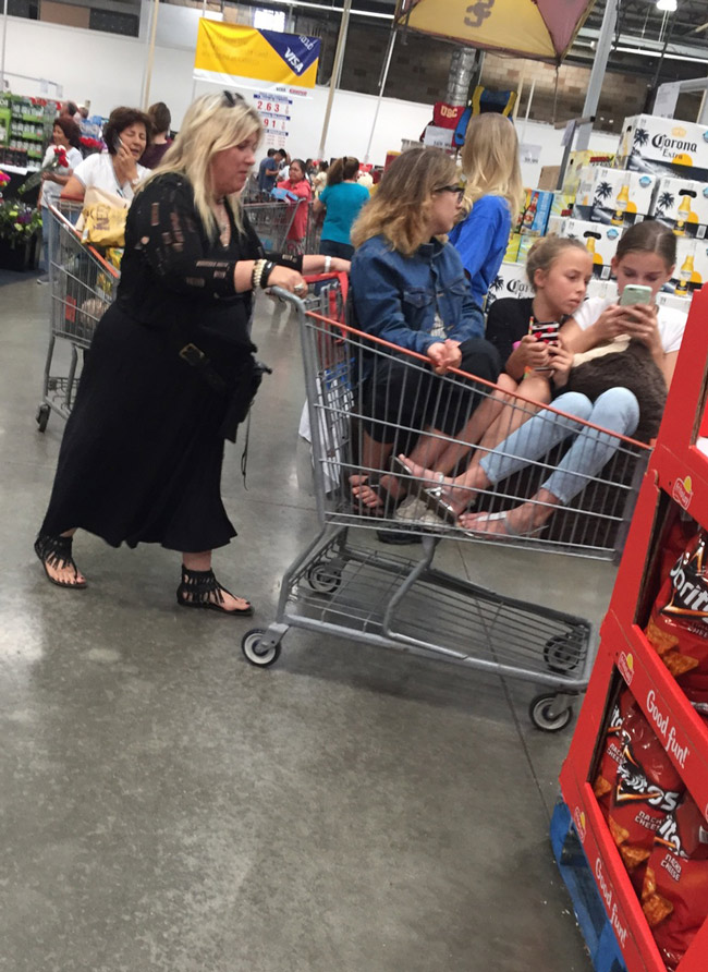 If you're old enough to own a cell phone, you're old enough to walk at Costco without being pushed
