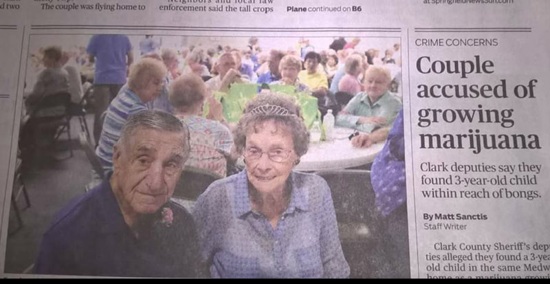 My Aunt and Uncle were crowned "golden couple" at our local fair for being the longest married couple in the county at 72 years. Our local paper did a fantastic arrangement for the honor...