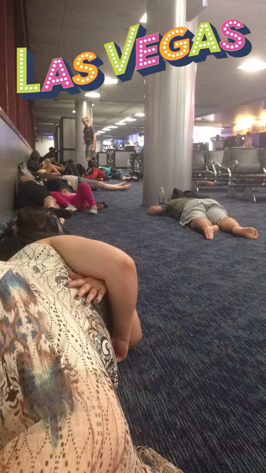 Waiting for an evening flight out of Las Vegas