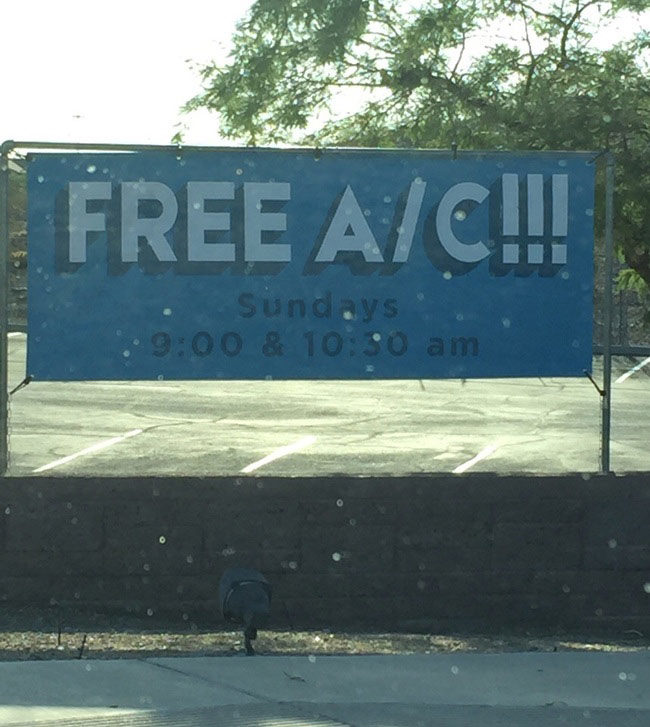 Church signs in Phoenix