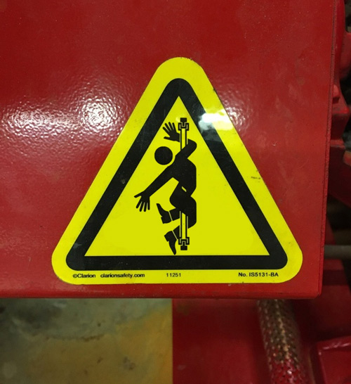 My favorite hazard warning: the overzealous stripper