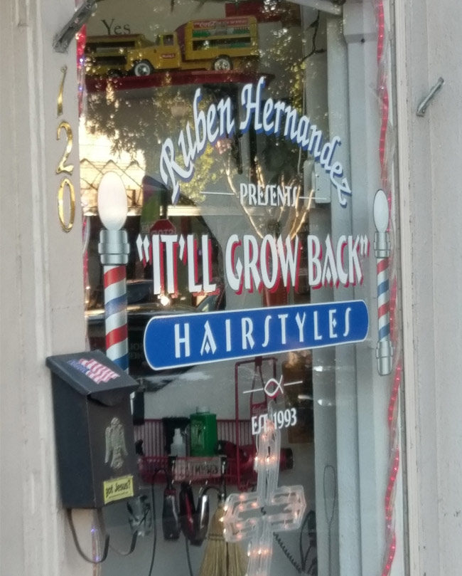 the name of this hair salon is already boosting my confidence in their work