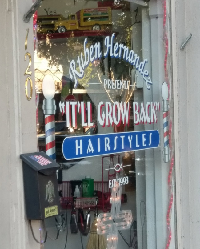 the name of this hair salon is already boosting my confidence in their work