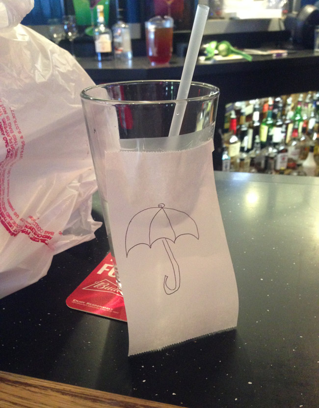 Unfortunately, they were out of little umbrellas