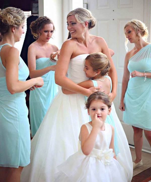 My friend's daughter just dropped the best wedding photobomb I've seen in a while