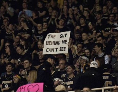 Crowd signs