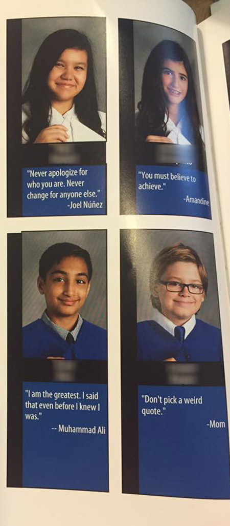 The best yearbook quote I've seen in a while from this young graduate