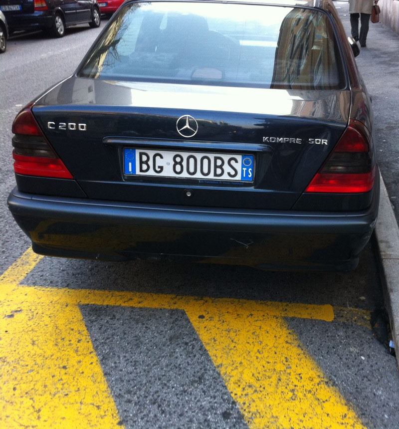 There are no vanity plates in Italy..it's a one in million chance