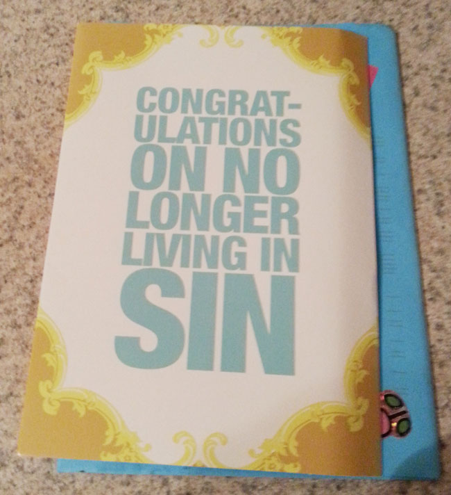 I received the most thoughtful wedding card