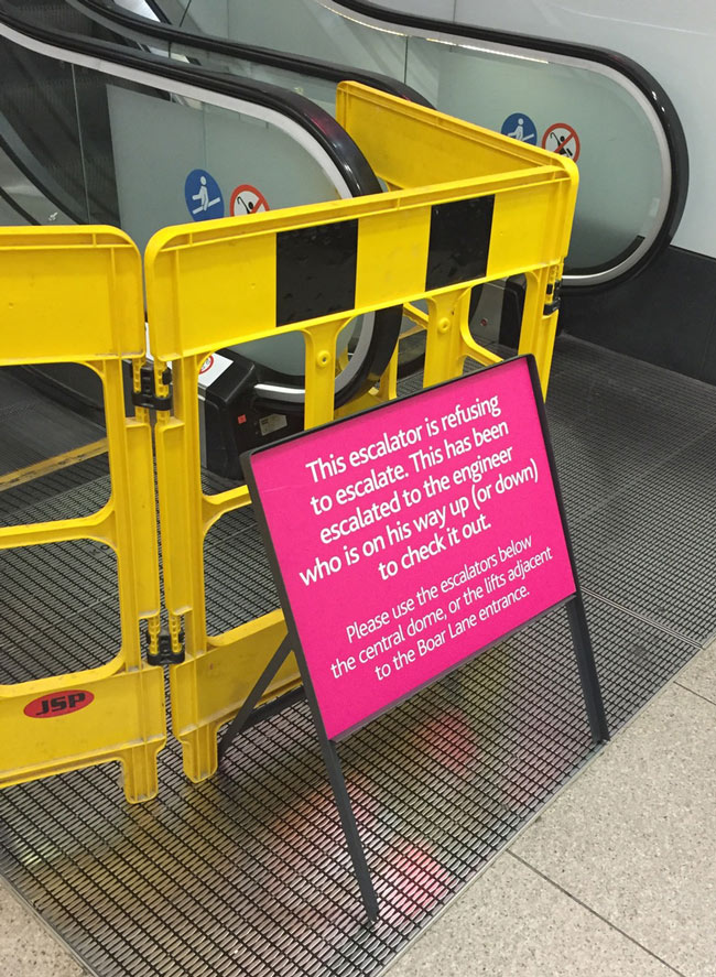 This escalator is refusing to escalate