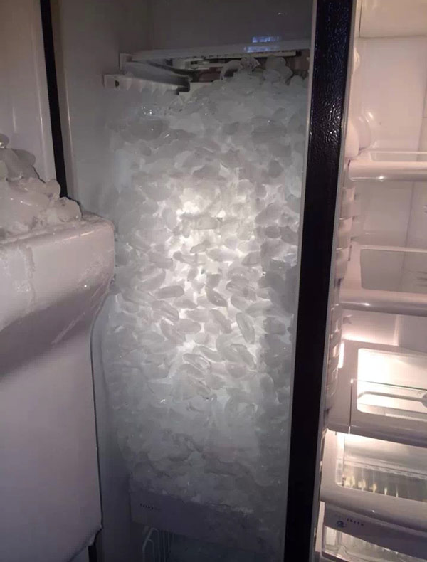 When you forget to put the ice tray in the freezer