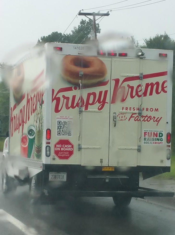 If I was going to rob a Krispy Kreme truck I wouldn't be going for the cash
