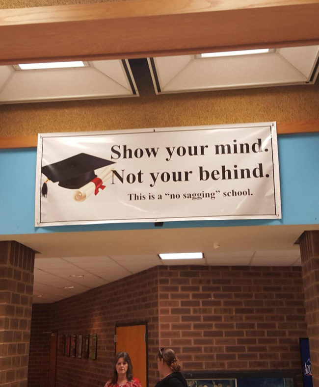 This sign at my local high school