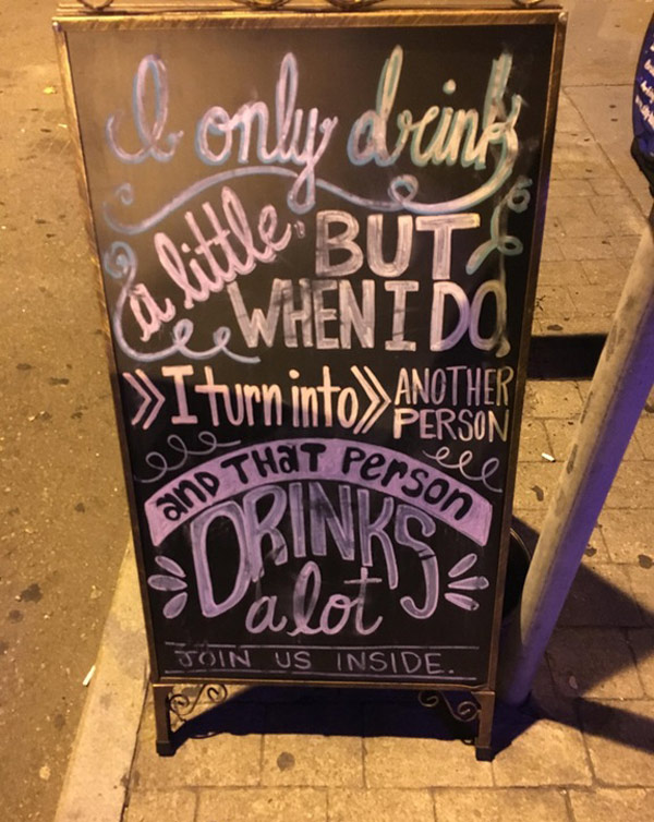 I only drink a little...