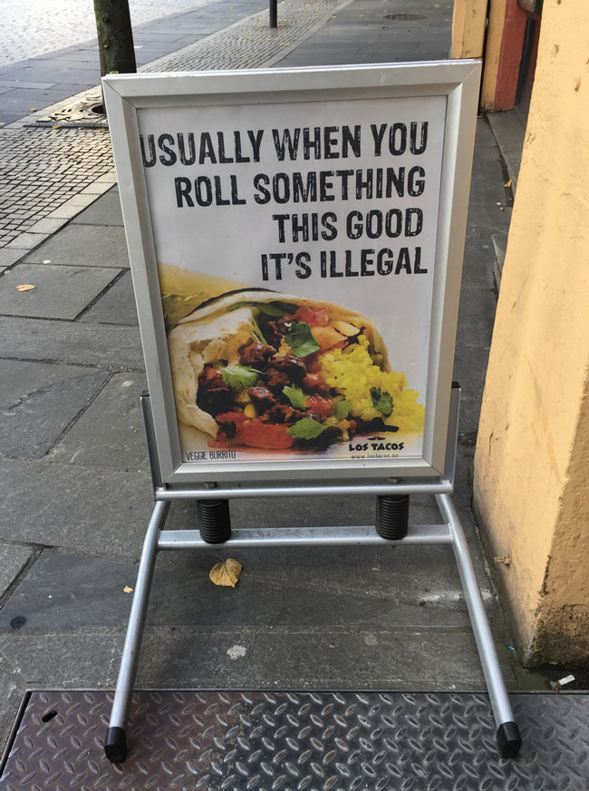 Los tacos ad in Norway