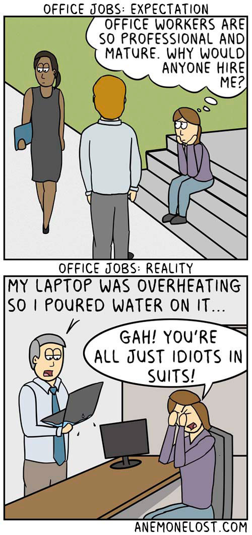 Office jobs Expectation vs. Reality
