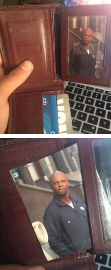 I keep a picture of Terry Crews with me in my wallet so whenever I want to buy something stupid i see it