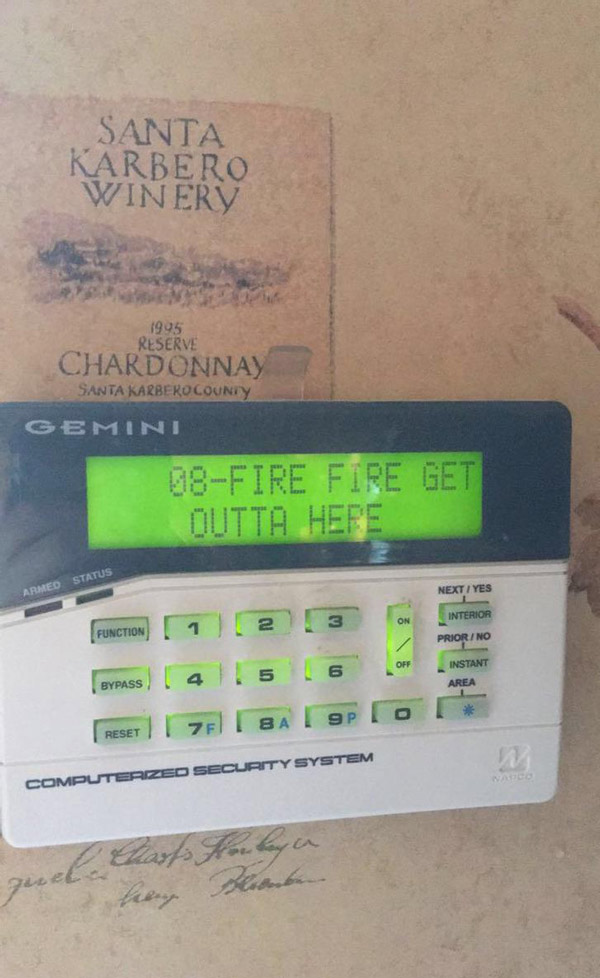 A friend of mine thought the alarm system should show some urgency