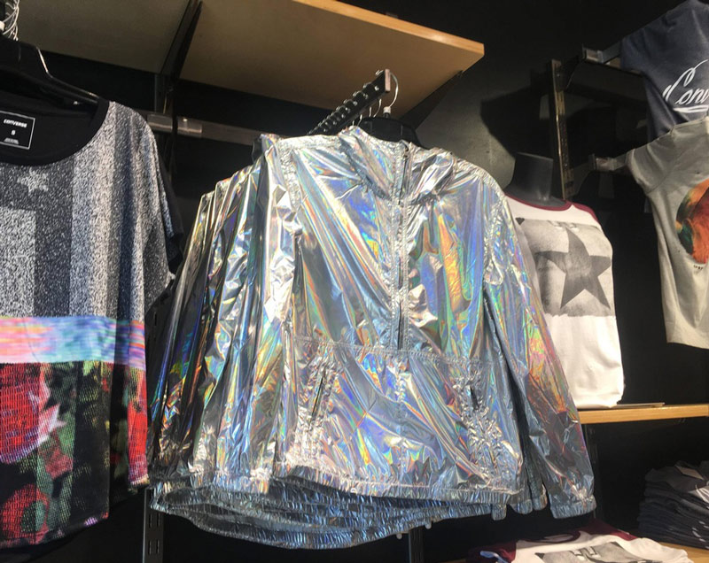 This jacket in the Converse store looks exactly like what someone in 1986 would imagine someone in 2016 wearing