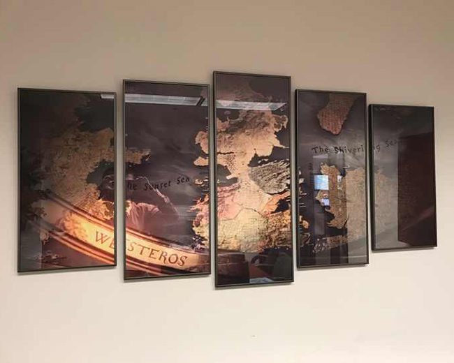 We own a family business. Mom thought she bought a map of the world for the conference room