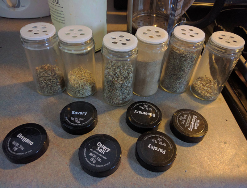 Pro tip When cooking, don't remove all the spice lids at the same time
