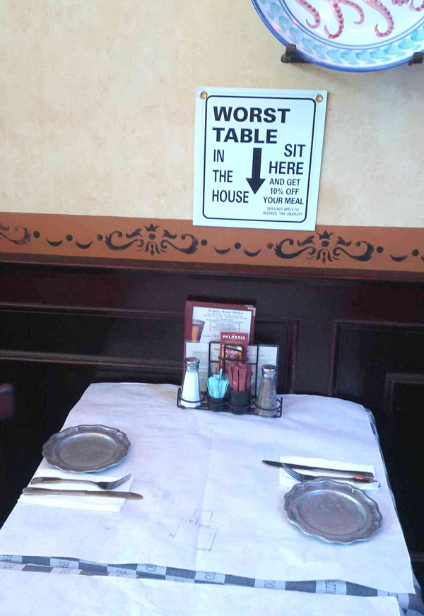 Went to this restaurant today. I appreciated their honesty..