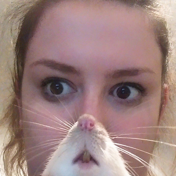 I was photobombed by a rat... I am now... Rat Woman