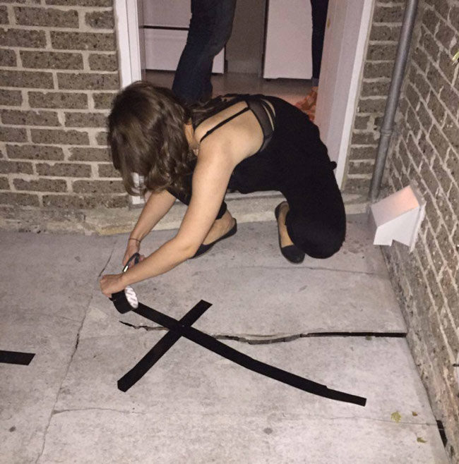 My friend went to a party where the 2nd floor balcony was falling apart. He told the host about it and she came back to fix it with tape. He swears to me she was sober