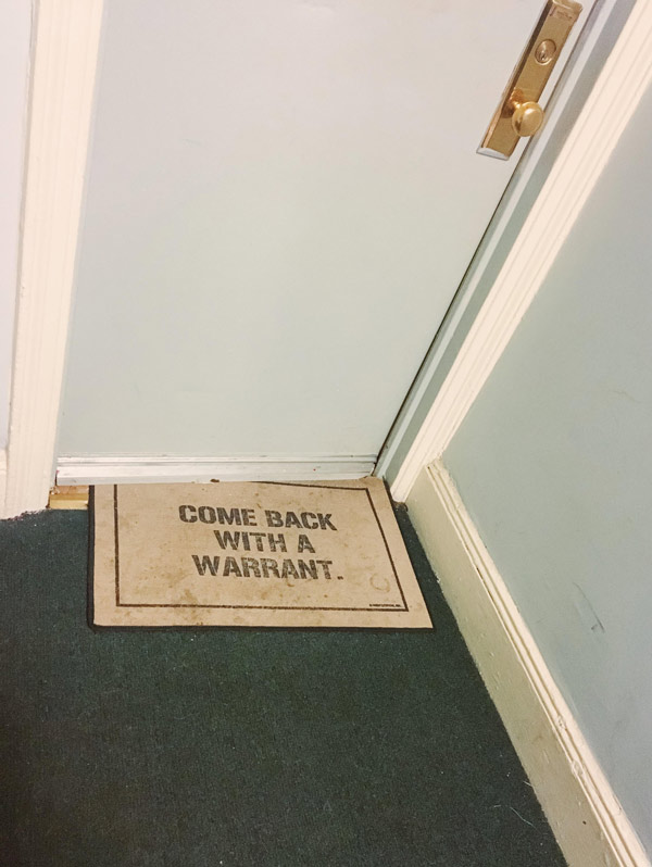 I live in NYC, and this is the doormat of the 92 year old woman who lives in my building