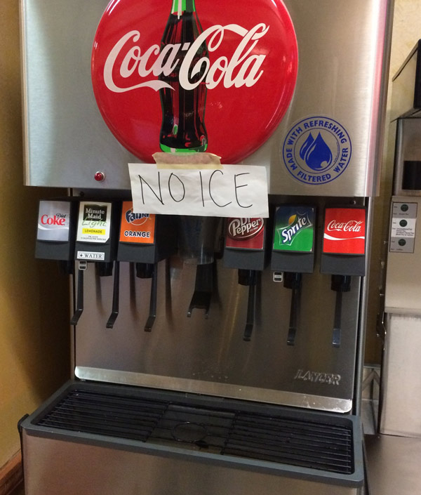 I honestly thought someone was just overly excited about the soda machine...