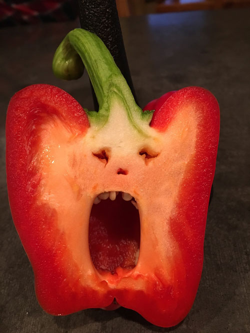 My pepper is ready for Halloween