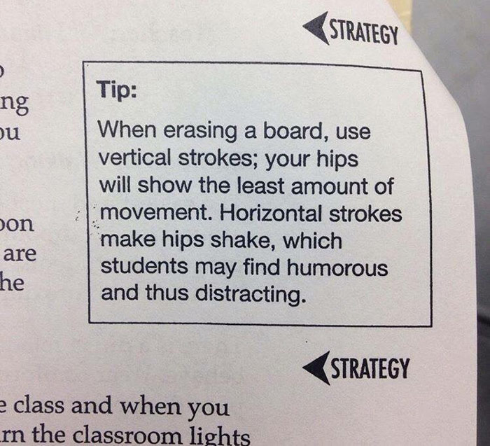 Remember teachers, don't be shaking those hips!