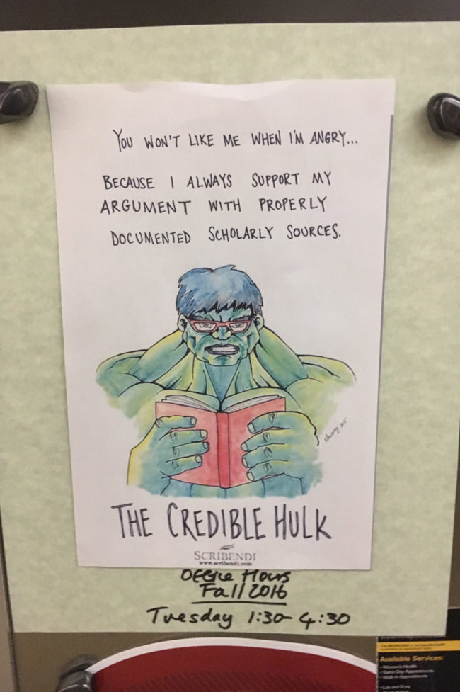 My English teacher has this posted outside her office