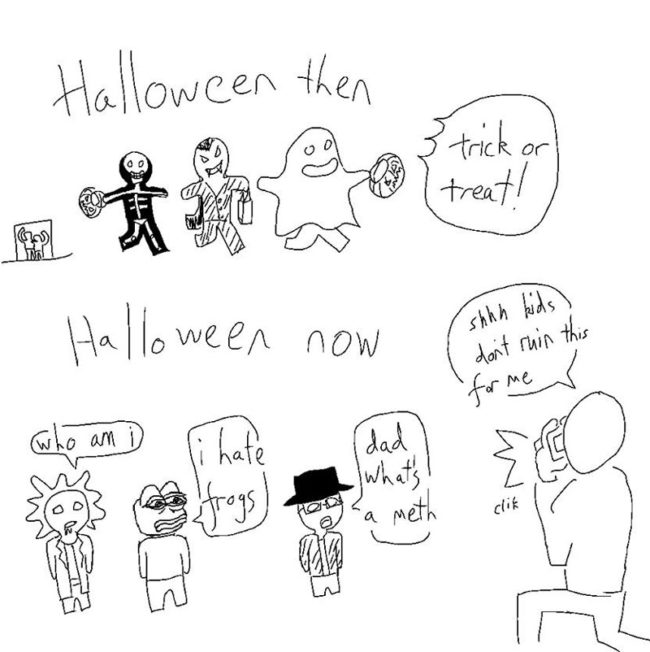 Halloween, then and now