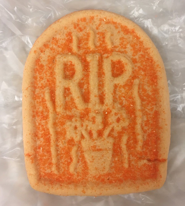 Hospital I'm at is putting cookies on the patient trays for Halloween. I don't think they thought this through