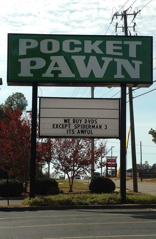 Sign at my local pawnshop