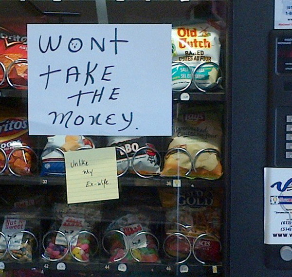 Found on the vending machine at work this morning