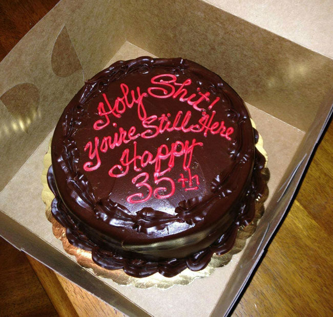 Yesterday was my dad's 35th anniversary at his job. His coworkers got him this