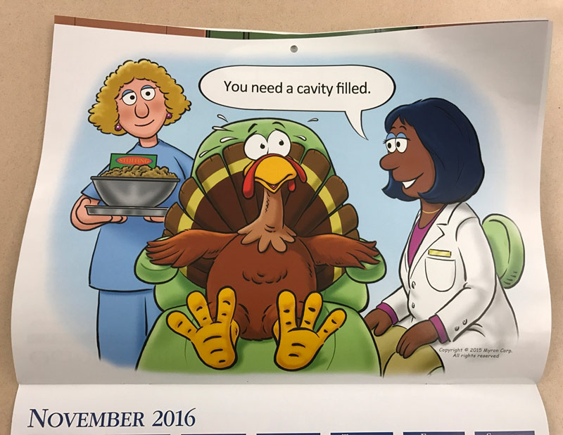 The calendar at my dentist