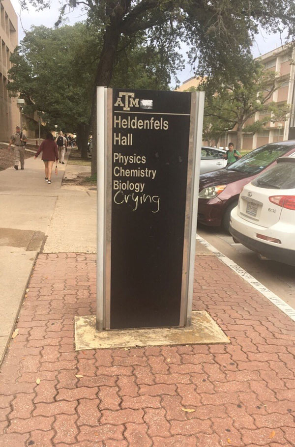 Building sign at my university...